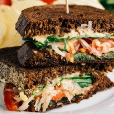 Veggie Reuben Sandwiches | via veggiechick.com #vegan, glutenfree