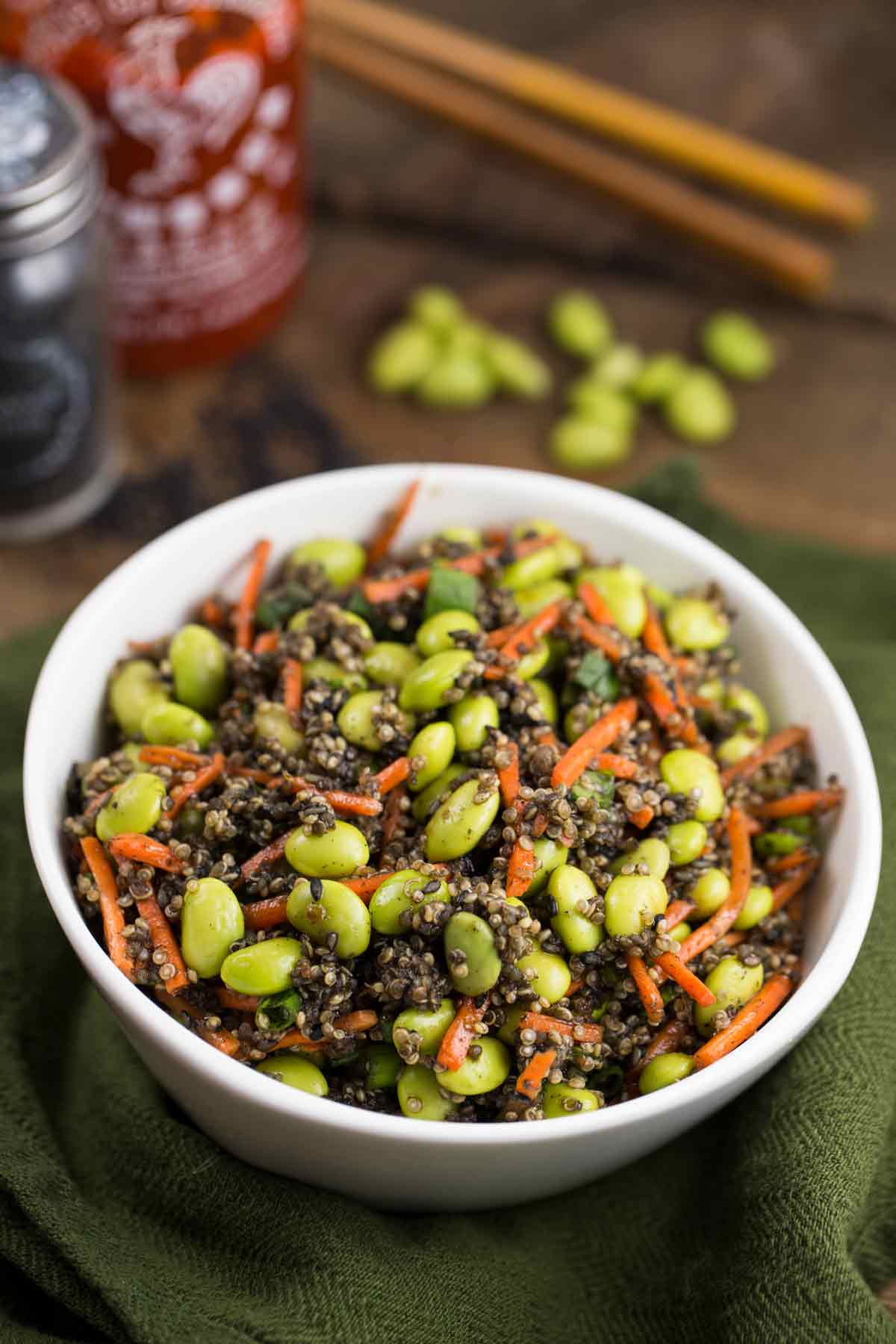 Edamame Sesame Quinoa Salad (Vegan, GF) Veggie Chick