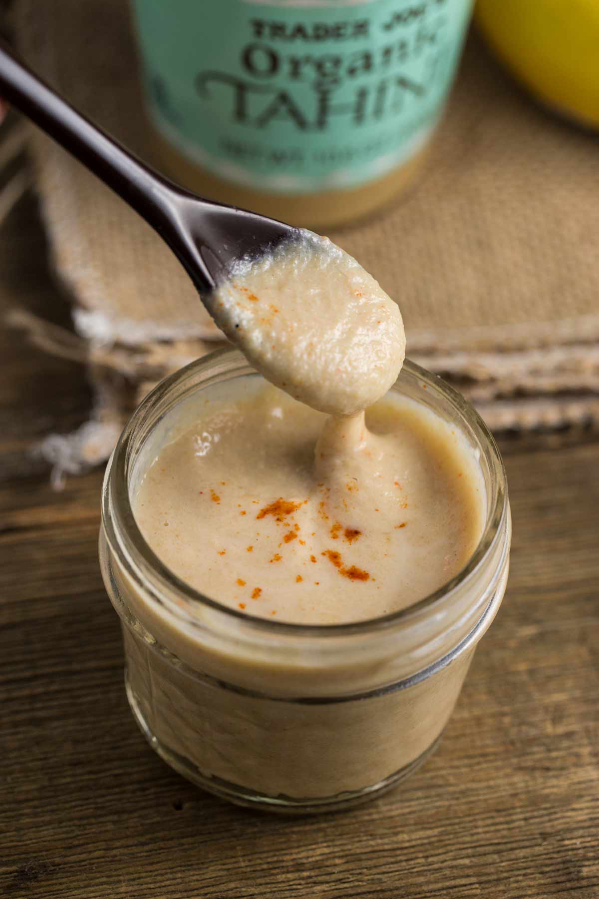 Sweet Tahini Sauce | via veggiechick.com #vegan