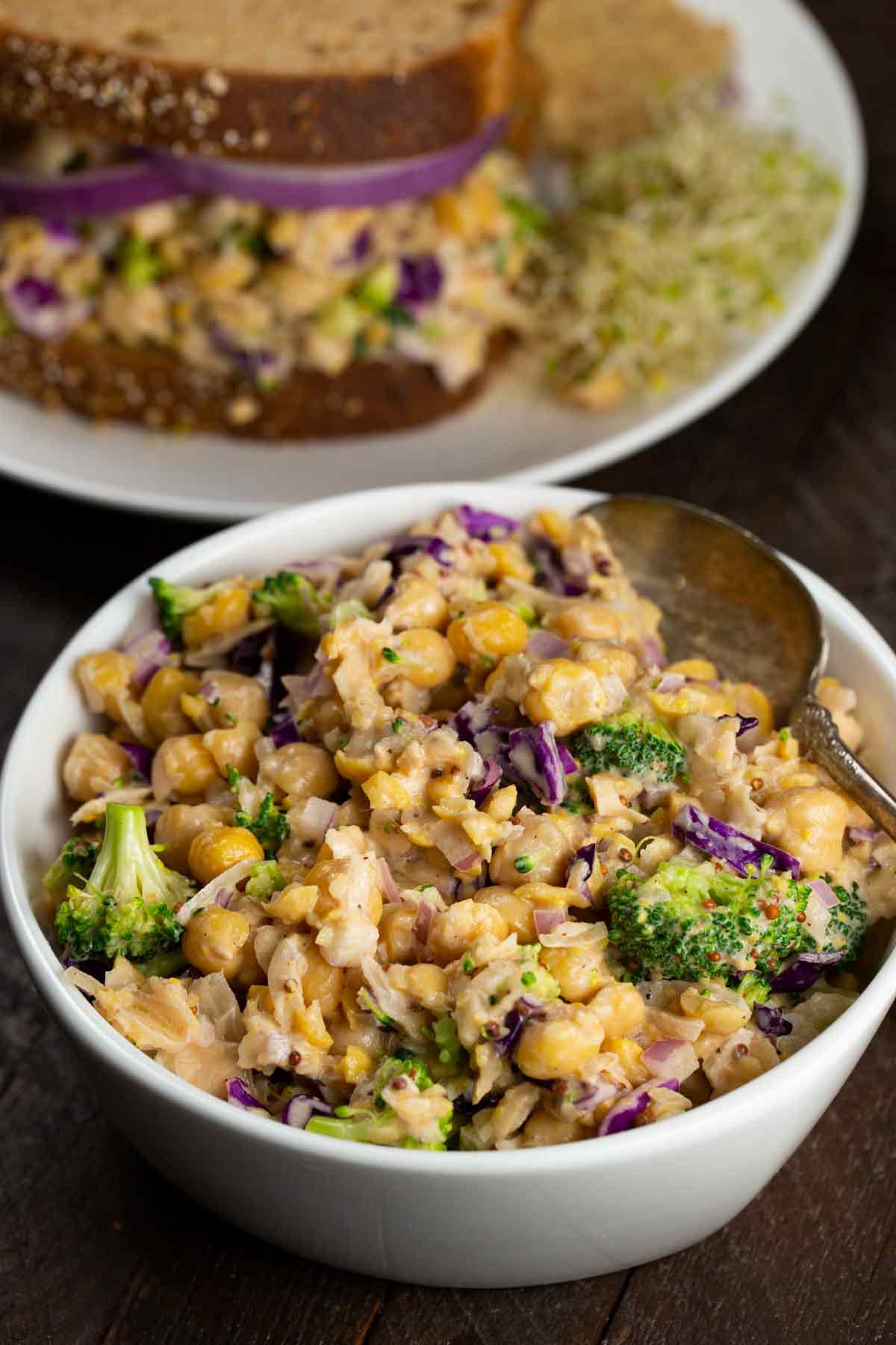 Chickpea NoTuna Salad with Sauerkraut Delicious Recipes