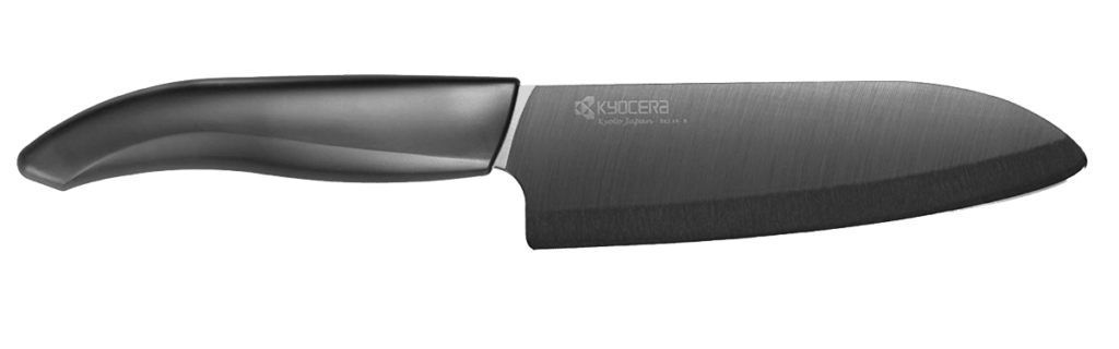Kyocera Ceramic Santoku knife in black